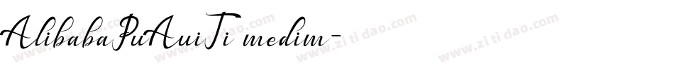 AlibabaPuAuiTi medim字体转换